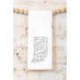 Indiana Calligraphy Tea Towel