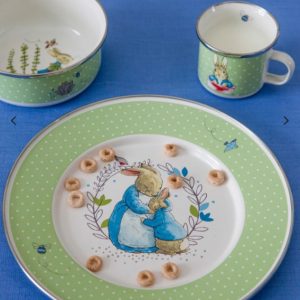 Plate Set; Green Mamma & One