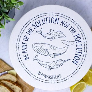 Large Waxed Whale Bowl Cover