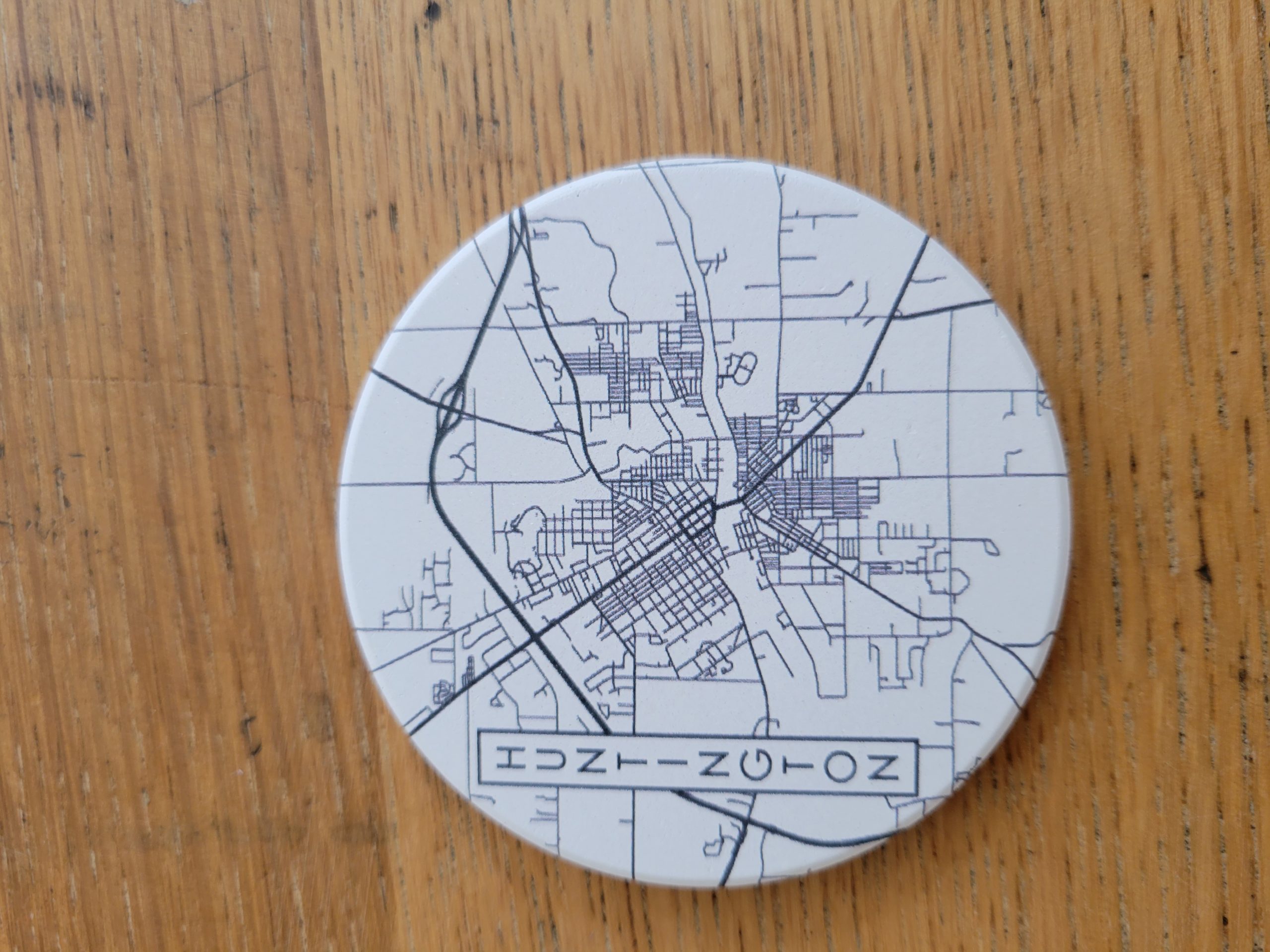 Huntington Map Car Coaster