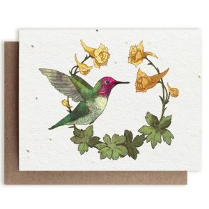 Hummingbird & Larkspur Plantabl