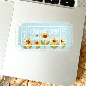 Sunflower Farm Admit One Sticke