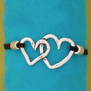 Double Heart Stretch Bracelet