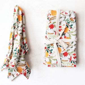 Holiday Floral Napkin Set of 4