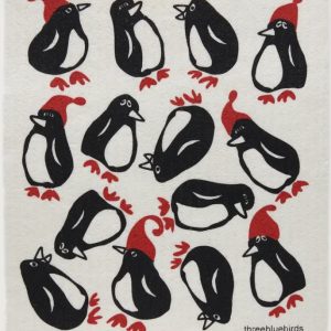 Merry Penguins Swedish Dishclot