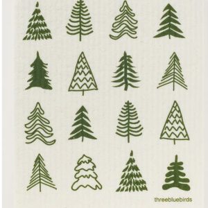 Woodland Trees Swedish Dishclot