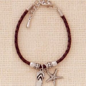 Sandal/Starfish Braided Bracele