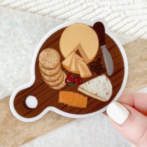Cheese Board Sticker 3x2.25in