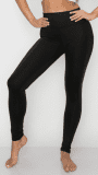Black Pocket Yoga Pant-S