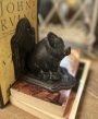 Cast Iron Pig Bookend in Black