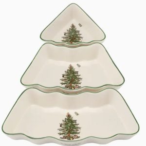 Christmas Tree 3 Pc Dip Bowl Se