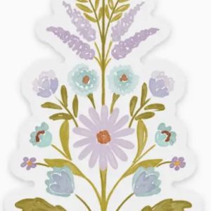 Lavender Damask Sticker