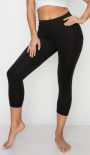 Black Capri Yoga-pocket-S