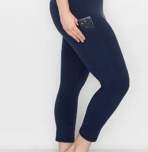 Plus Navy Capri Yoga-pocket-1X