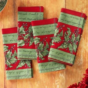 Holly Song Luncheon Napkin Set