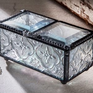 Clear Glass Keepsake Box