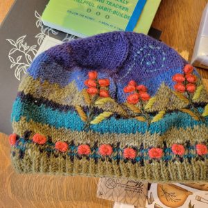 Chloe Wool Knit Beanie-Blue
