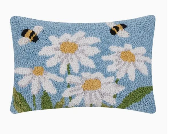 Daisies & Bees Hook Pillow