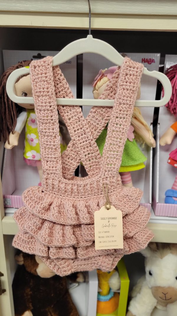 Ruffle Bottom Overalls 6-9