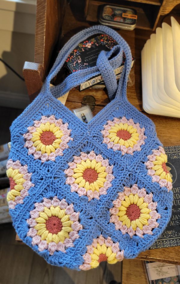 Lined Granny Bag-Periwinkle