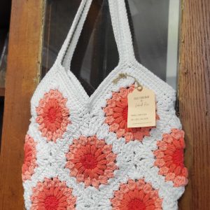 Lined Granny Bag-Coral