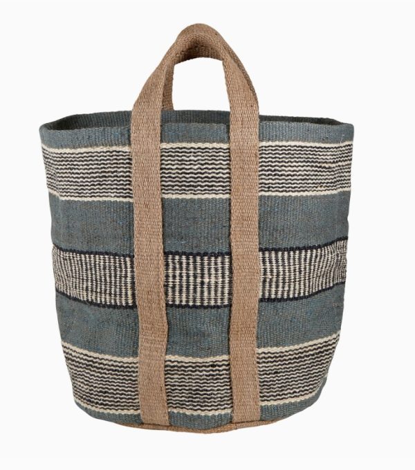 Jute Basket Bag - Grey