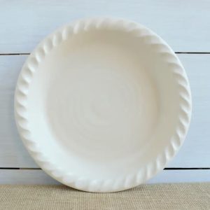 Ridges Pie Plate - Drift White