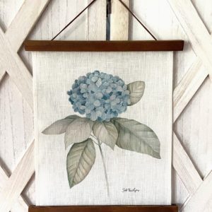 Hydrangea Watercolor Linen Art