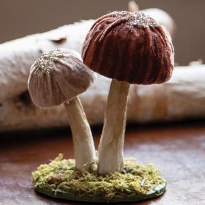 Woodland Brown Mushrooms Sitter