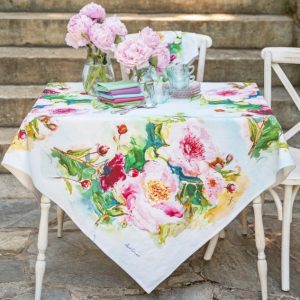 Peony Watercolor Tablecloth