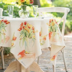 Tulips Watercolor Tablecloth