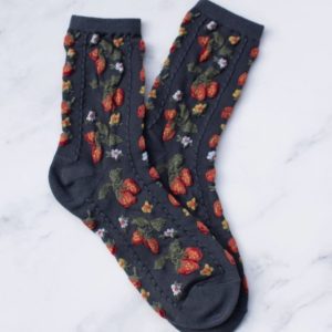 Strawberry Farm Charcoal Sox