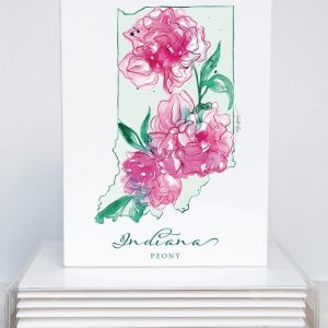 Indiana Peony State Flower Note
