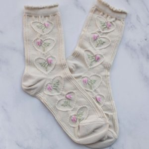 Women's Vintage Rose & Heart Cr