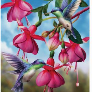 Hummingbirds Garden Flag