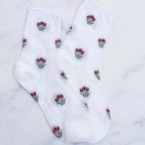 Tulip Sheer Crew Socks