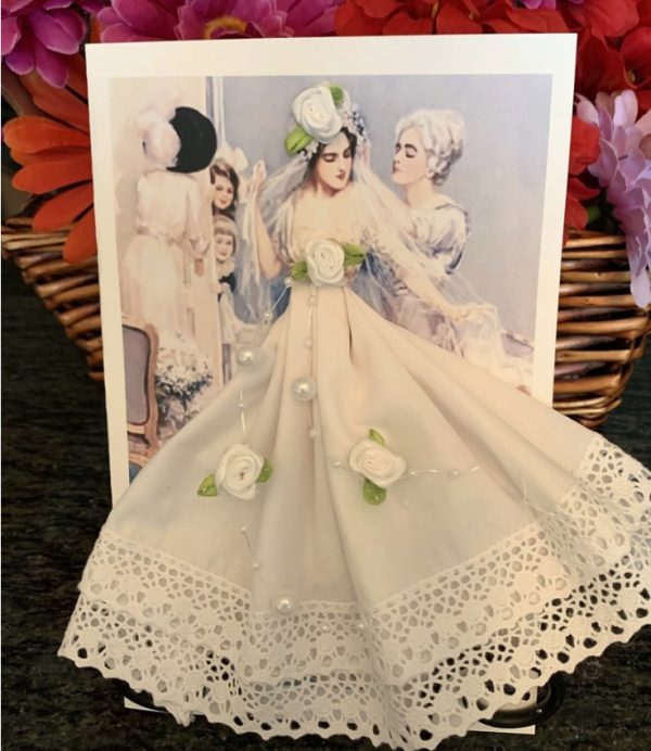 Vintage Bride Hankie Card