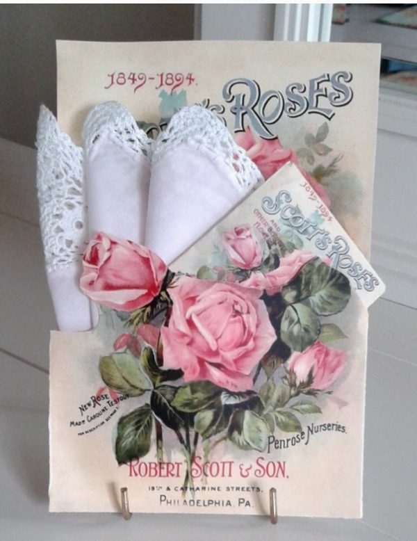Scott's Rose Seed Packet Hankie