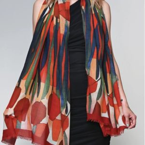 Navita Fine Wool Shawl Burgundy
