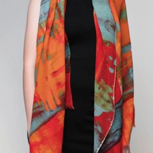 Sakshi Fine Wool Shawl-Red