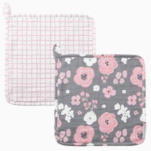 Muslin Washcloth Set-Floral