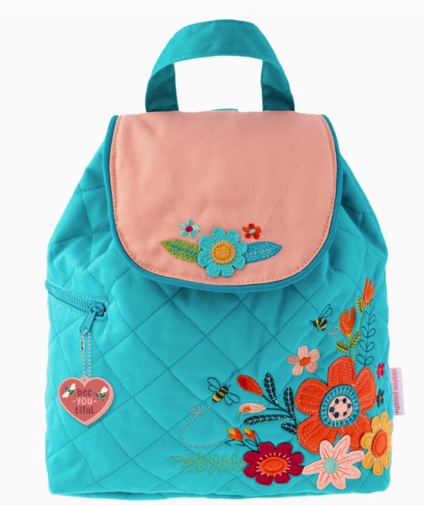 Quilted Backpack-Floral