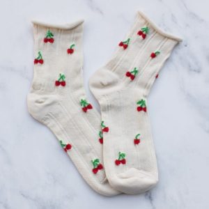 Vintage Cherry Cream Sox