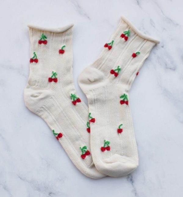 Vintage Cherry Cream Sox