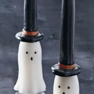 Halloween Ghost Tapers Set of 2