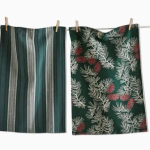 Pinecone Dishtowel Set of 2