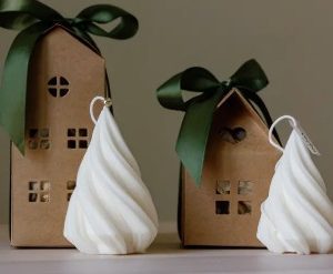 Twirl Christmas Tree Candle-L