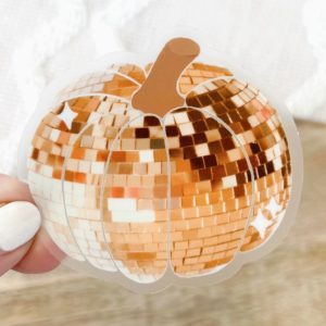 Disco Ball Pumpkin Sticke