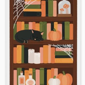 Spooky Bookshelf Sticker