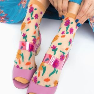 Ditsy Floral Sheer Ankle Sock